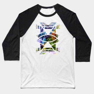 Colourful geometric flowers Baseball T-Shirt